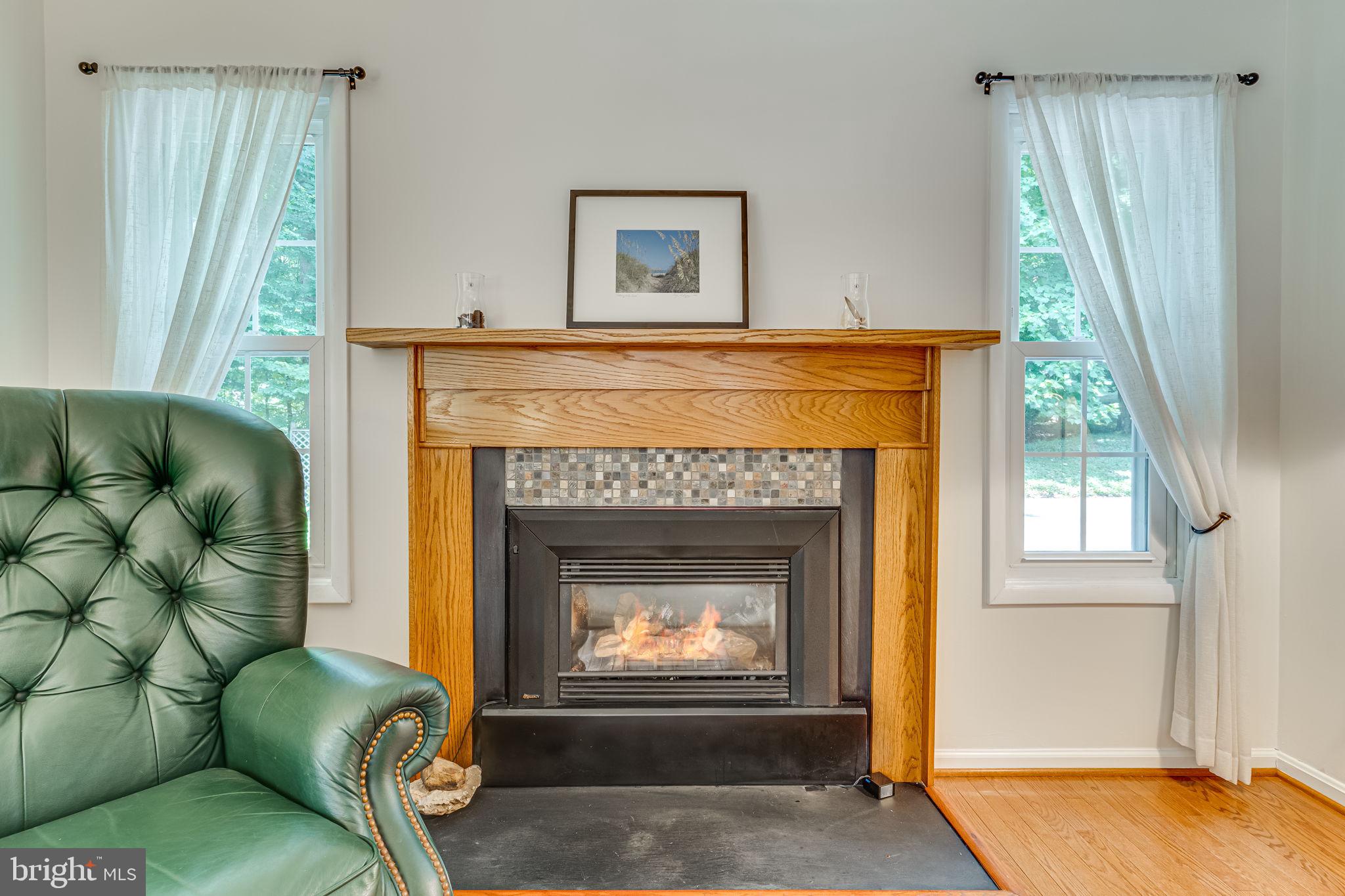 9741 Howes Road Dunkirk, MD 20754 - Photo 18 of 48 a living room with a fireplace and a floor to ceiling window
