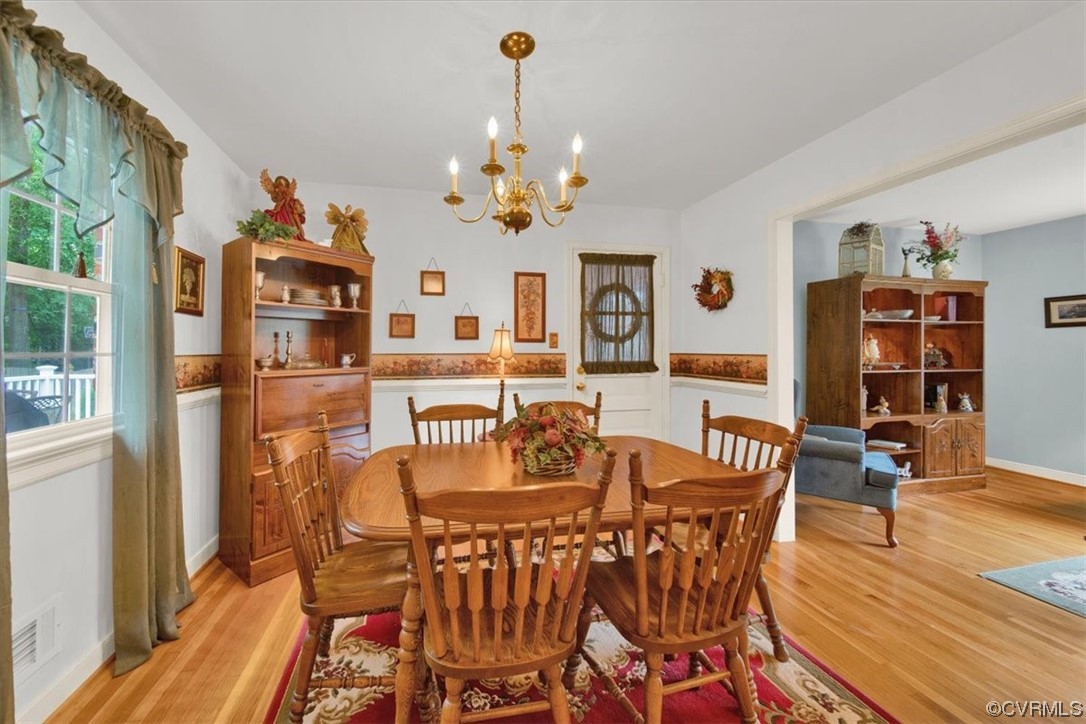 900 Ryder Road Richmond, VA 23235 - Photo 9 of 47 a view of a dining room with furniture wooden floor and chandelier