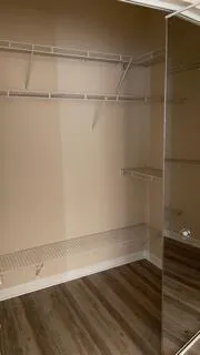 a view of a room with an empty space