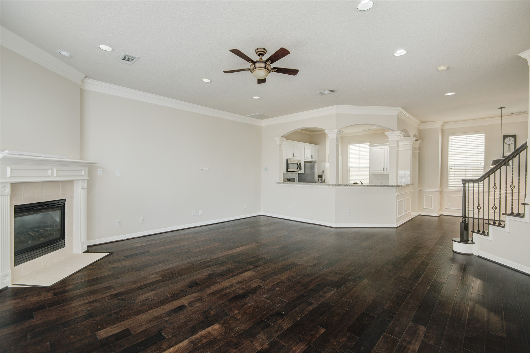 5417 Lillian Street Houston, TX 77007 - Photo 12 of 38 Living room with fireplace