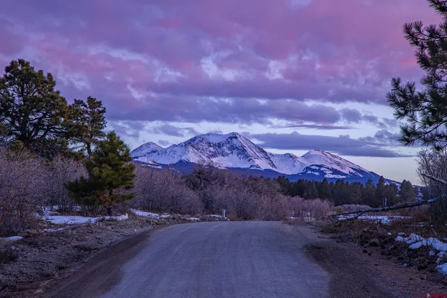 a view of an outdoor space and mountain view