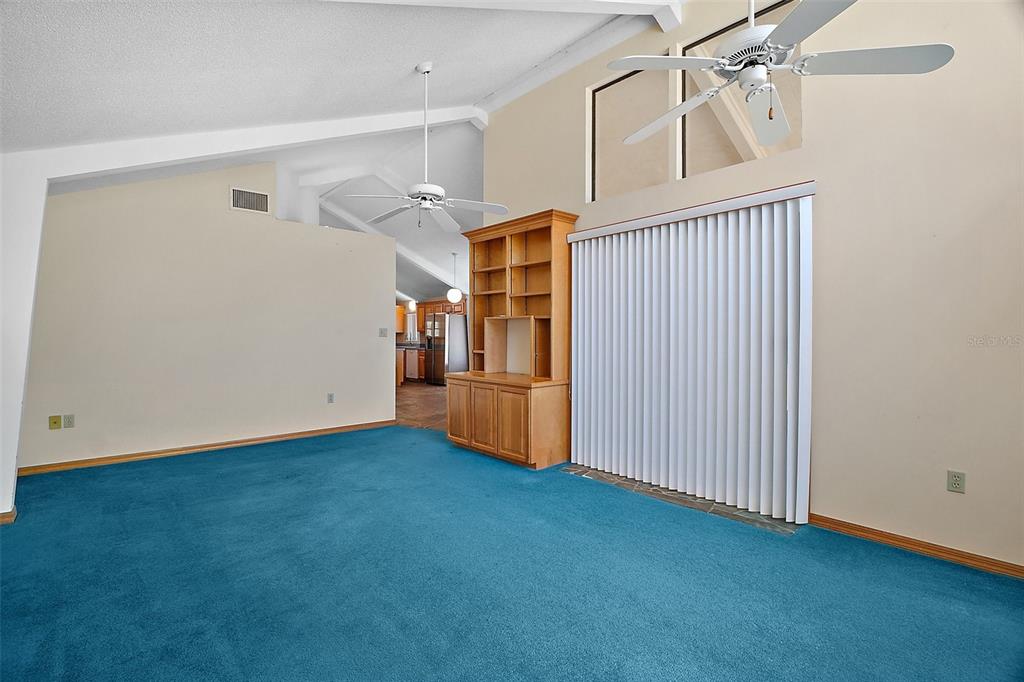 View of Living Room towards dining and kitchen ~