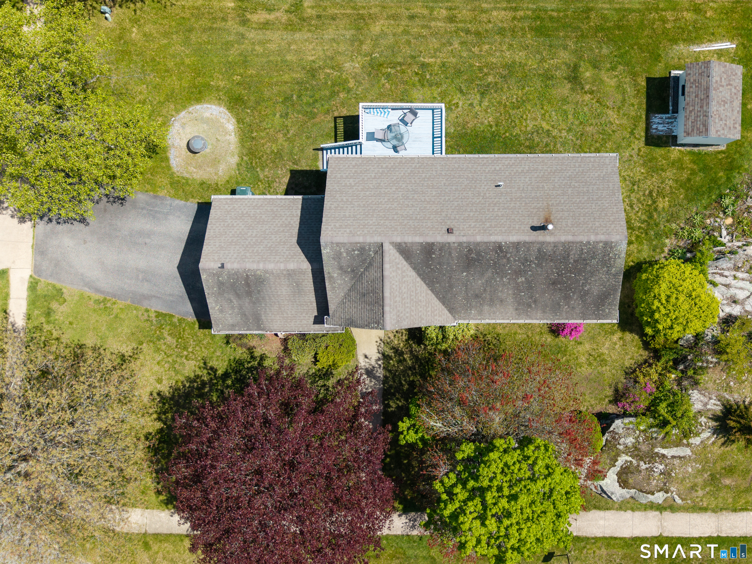 226 Noank Ledyard Road Groton, CT 06355 - Photo 26 of 26 an aerial view of a house with a yard and lake view