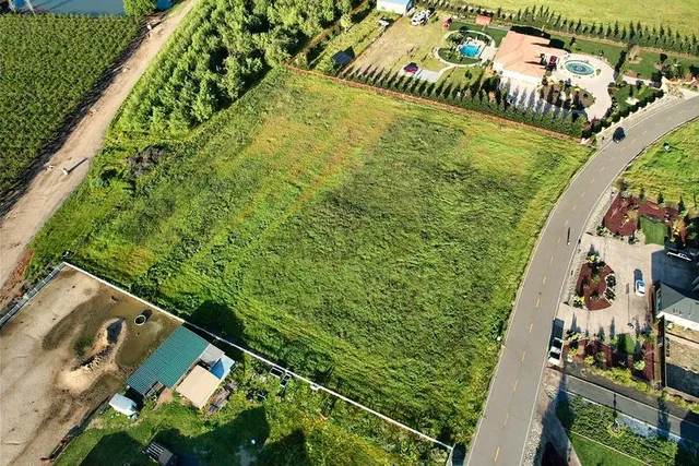 an aerial view of swimming pool
