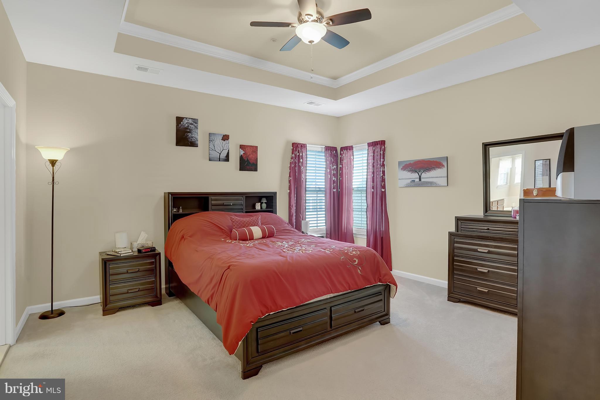 7208 Cherry Lane Laurel, MD 20707 - Photo 15 of 30 Owner's Suite with Trey Ceiling & Fan!