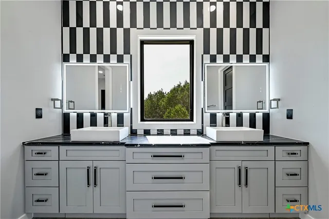 a view of an ocean and mountain