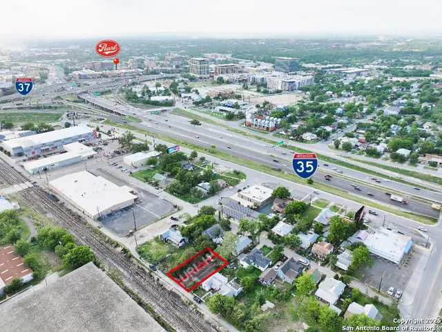 an aerial view of a city