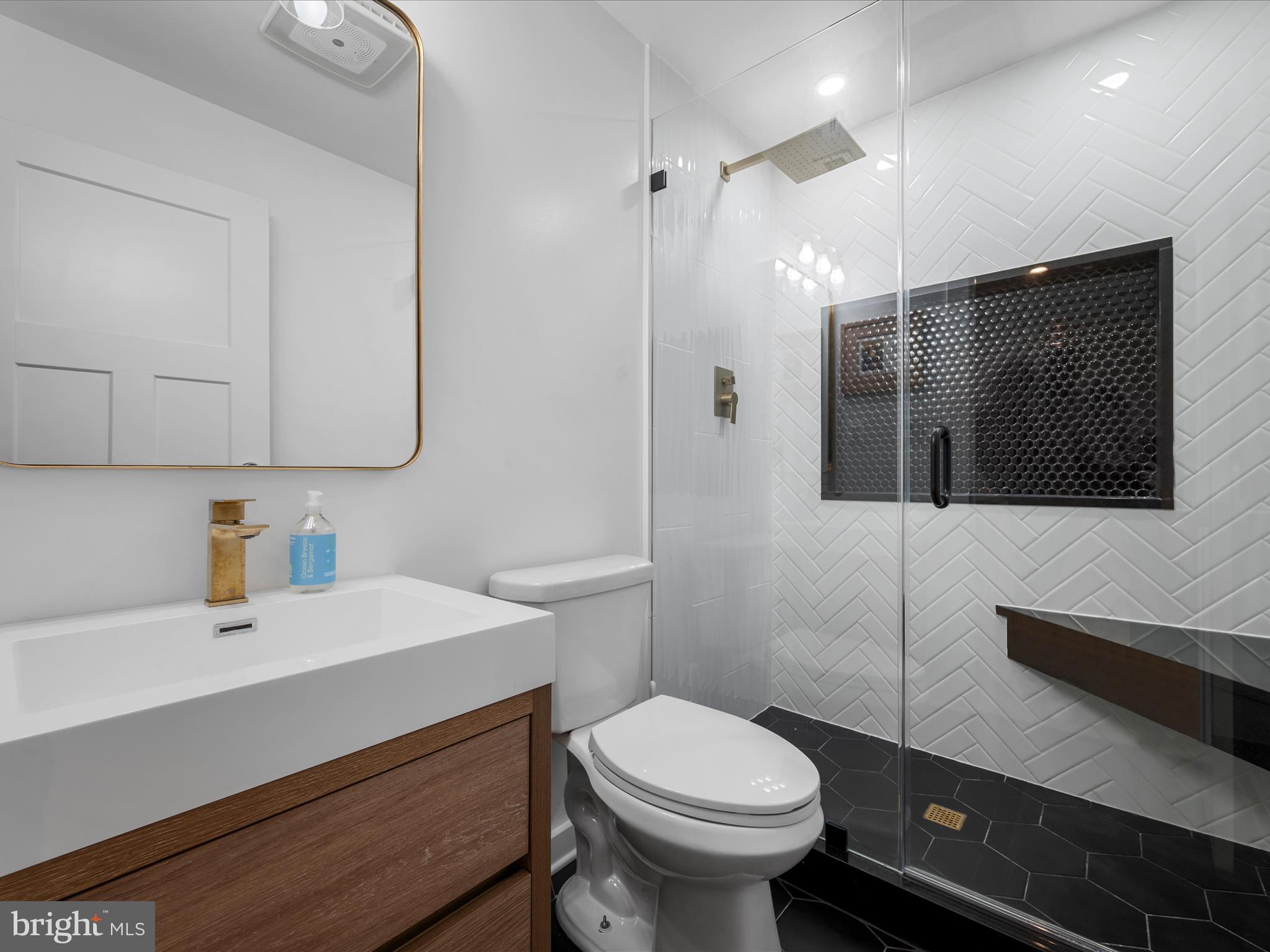 124 Emperor Drive White Post, VA 22663 - Photo 16 of 28 a bathroom with a sink a toilet and mirror