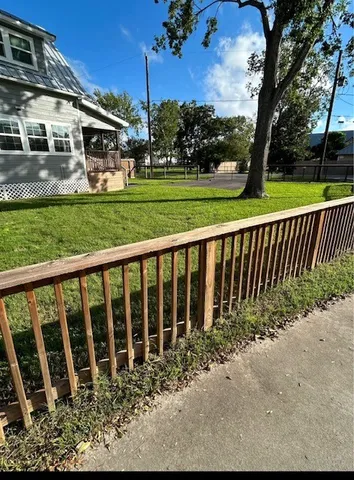 a view of a porch with a yard