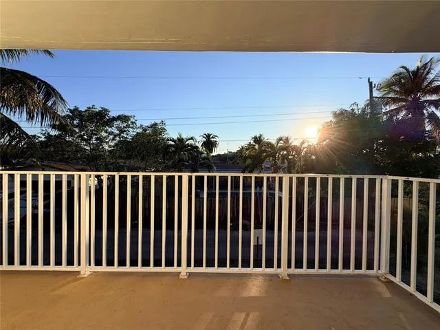 a view of a black gate