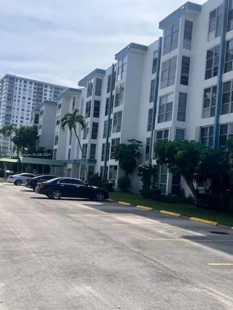 a view of tall buildings