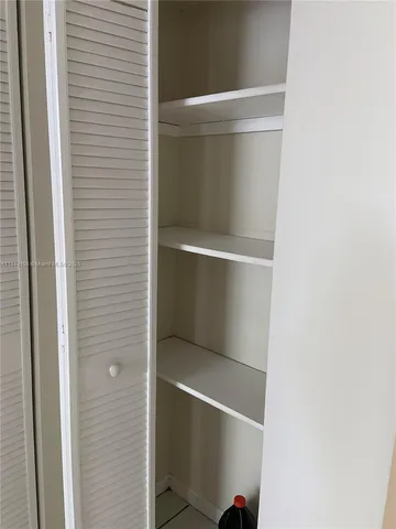 a close view of closet