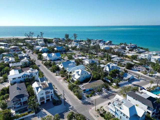 an aerial view of multiple house