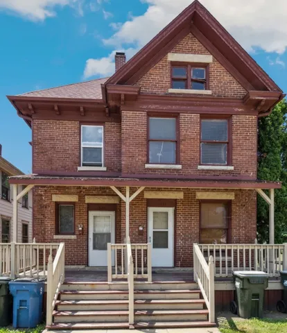 a front view of a house