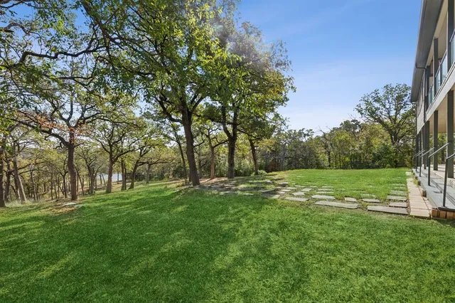 a view of field with trees