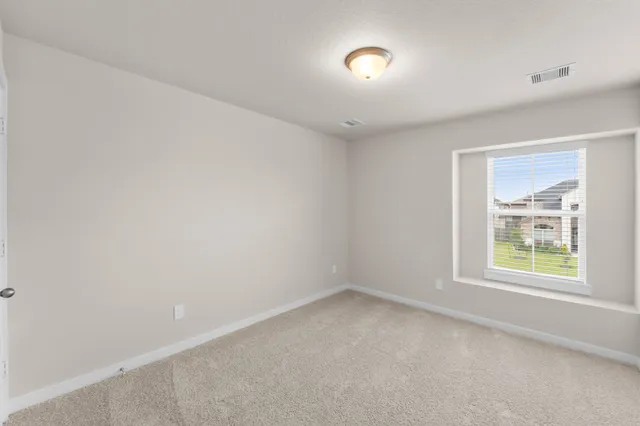 an empty room with a window