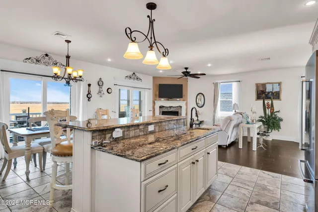 a view of a kitchen counter top space