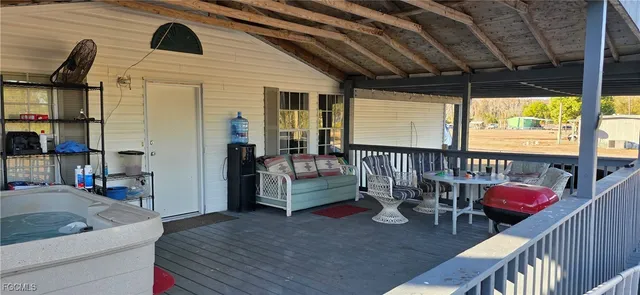 a livingroom with outdoor seating