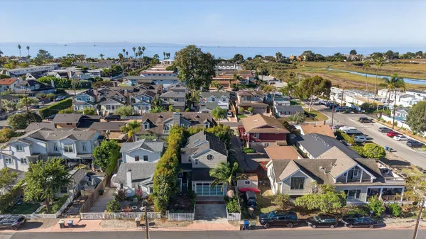 an aerial view of multiple house