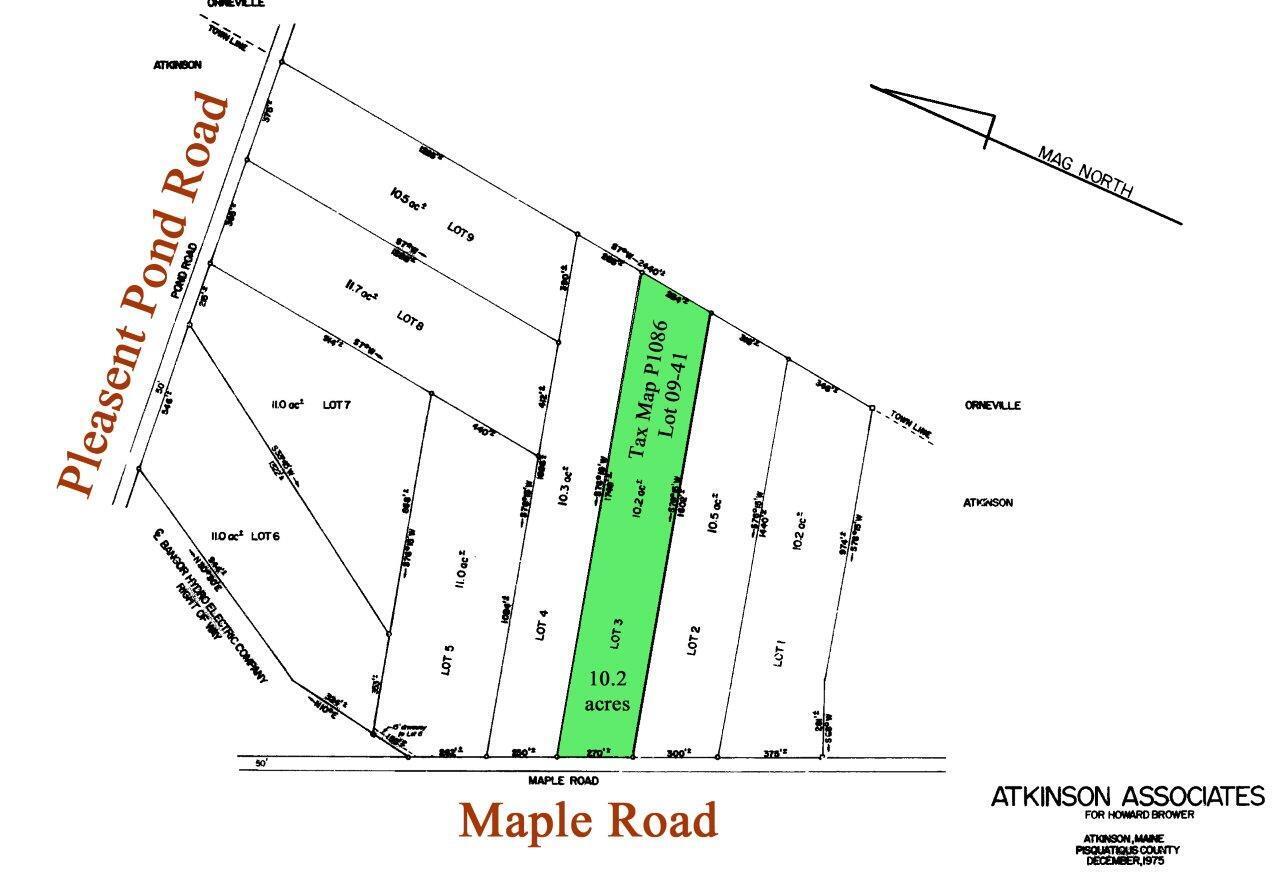 Lot 3 Maple Road Milo, ME 04463 - Photo 11 of 17 Survey - Lot 3 _edited-5 cr