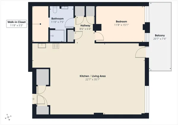 a view of livingroom with furniture