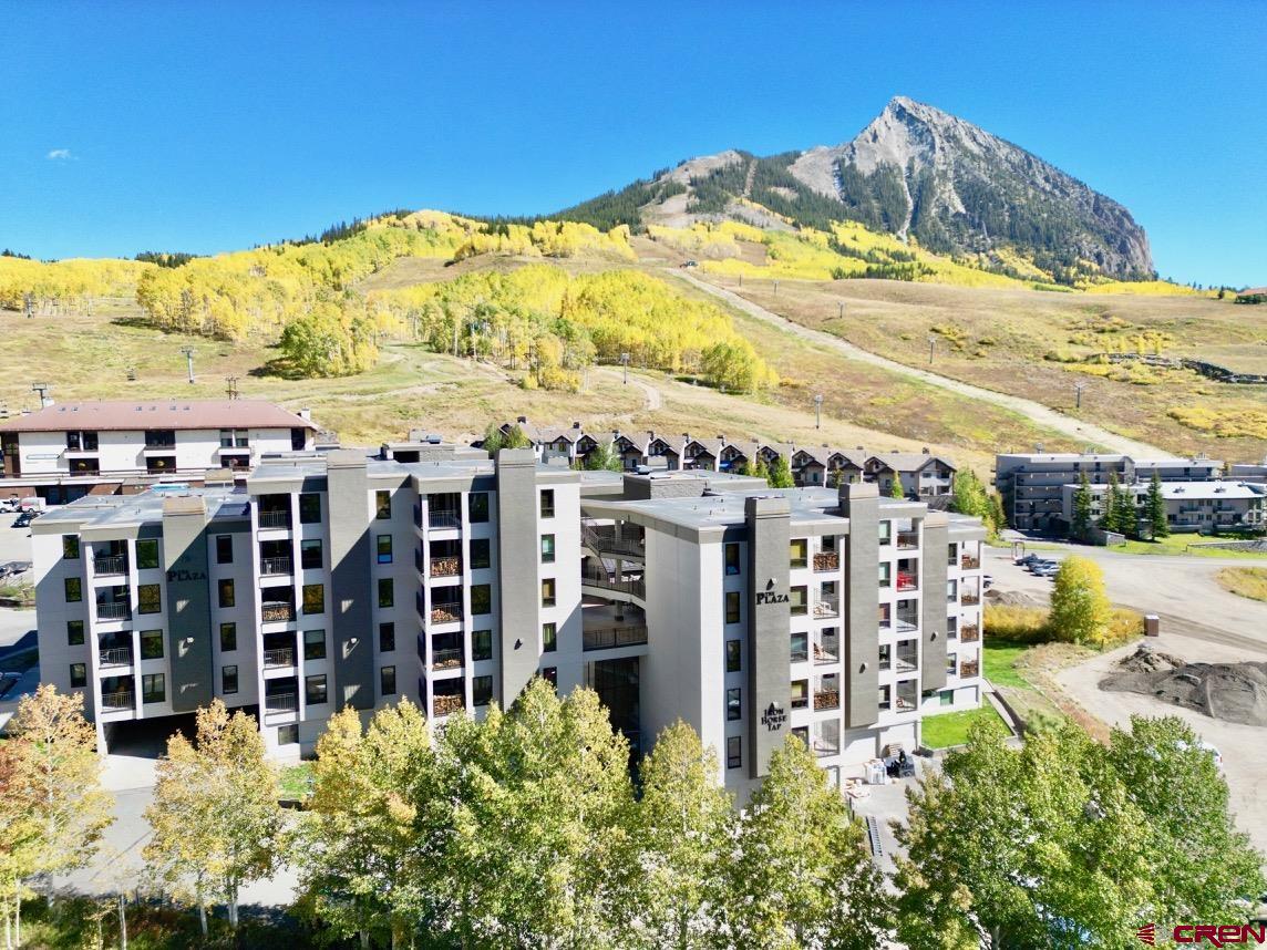 11 Snowmass Road, Unit 337 Crested Butte, CO 81225 - Photo 3 of 35 a view of a patio with plants and lake view