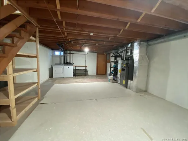 a view of storage and utility room