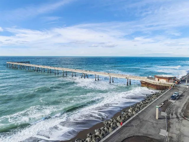 a view of beach and ocean