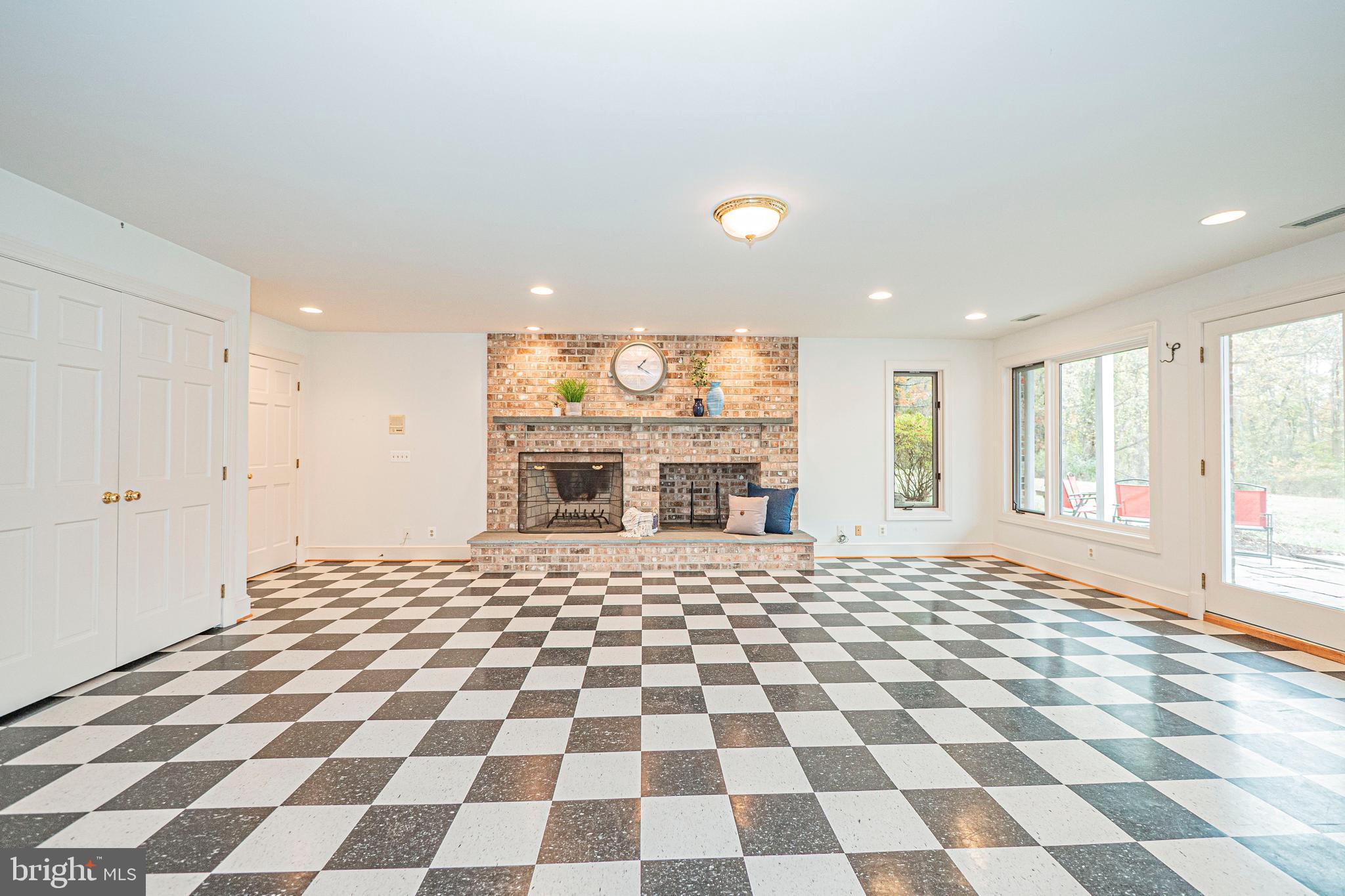 10100 Watkins Road Gaithersburg, MD 20882 - Photo 68 of 113 Lower Level - Recreation Room w/ Brick Fireplace