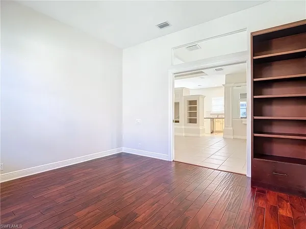 a view of wooden floor in a room