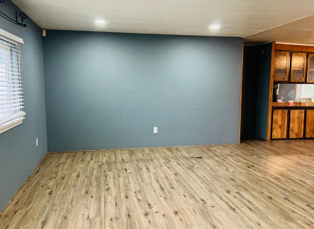 a view of wooden floor in a room