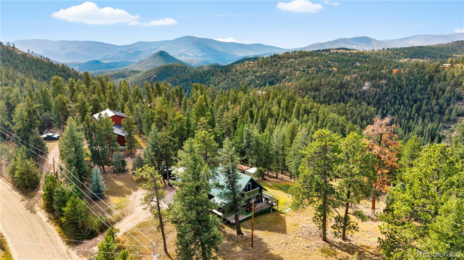 243 Hi Meadow Drive Bailey, CO 80421 - Photo 32 of 37 a view of a town with mountains in the background