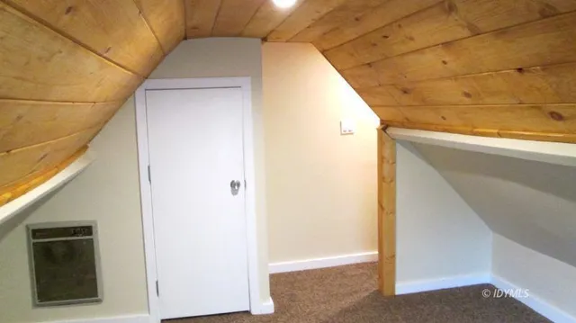 a view of a wooden door