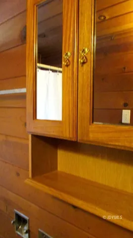 a view of a bathroom with a window