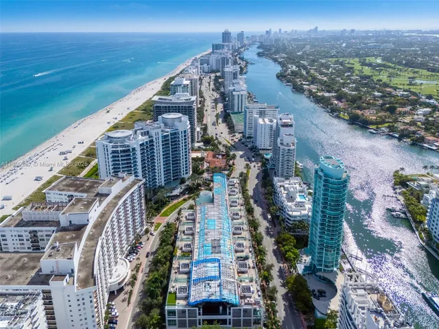 a view of a city with tall buildings