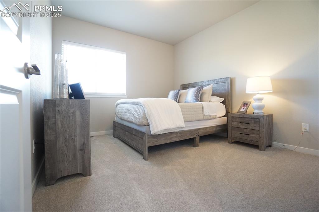 5309 Passport View Colorado Springs, CO 80922 - Photo 18 of 33 a spacious bedroom with a bed and a window