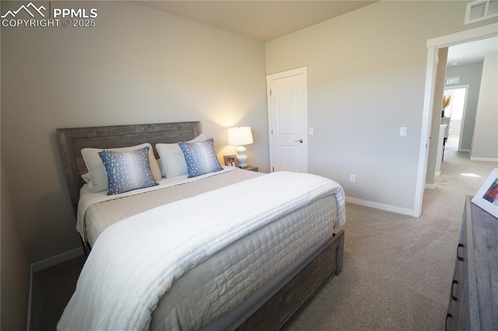5309 Passport View Colorado Springs, CO 80922 - Photo 19 of 33 a bedroom with a bed and a night stand
