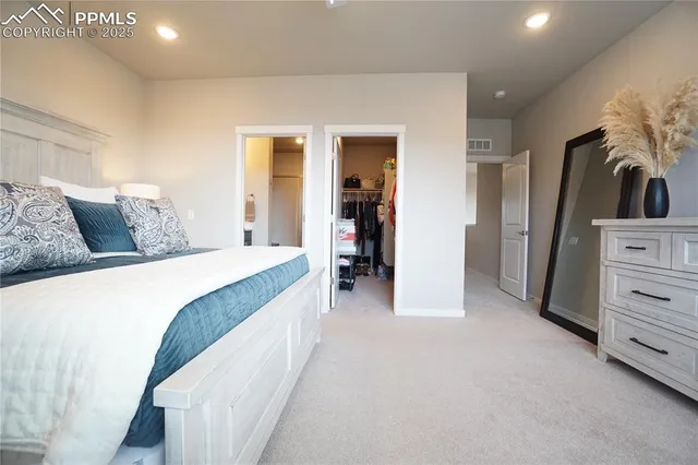 a bed room with a bed and a television