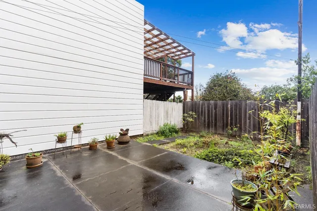 a backyard of a house