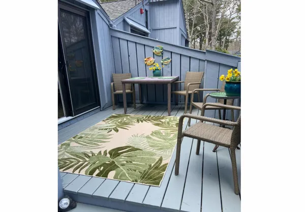 a backyard of a house