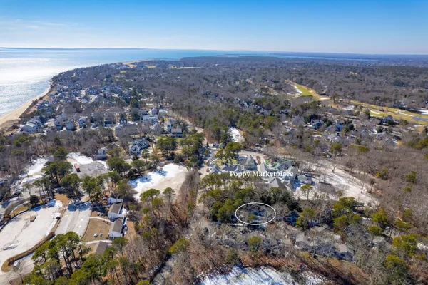 an aerial view of beach