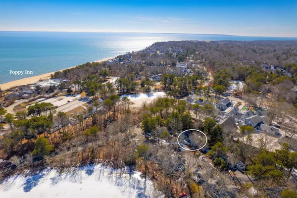 an aerial view of multiple house