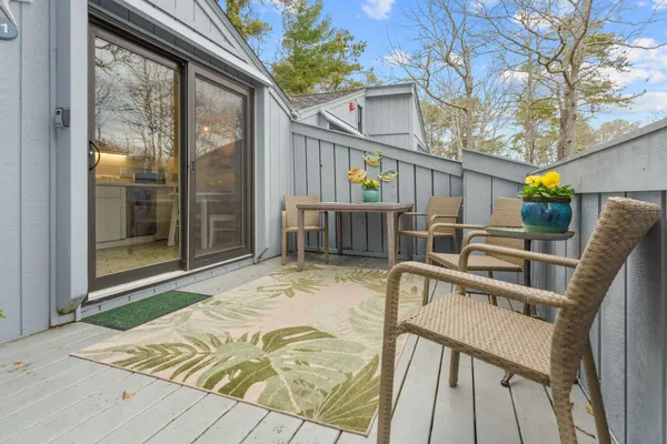 a view of an outdoor space with seating area