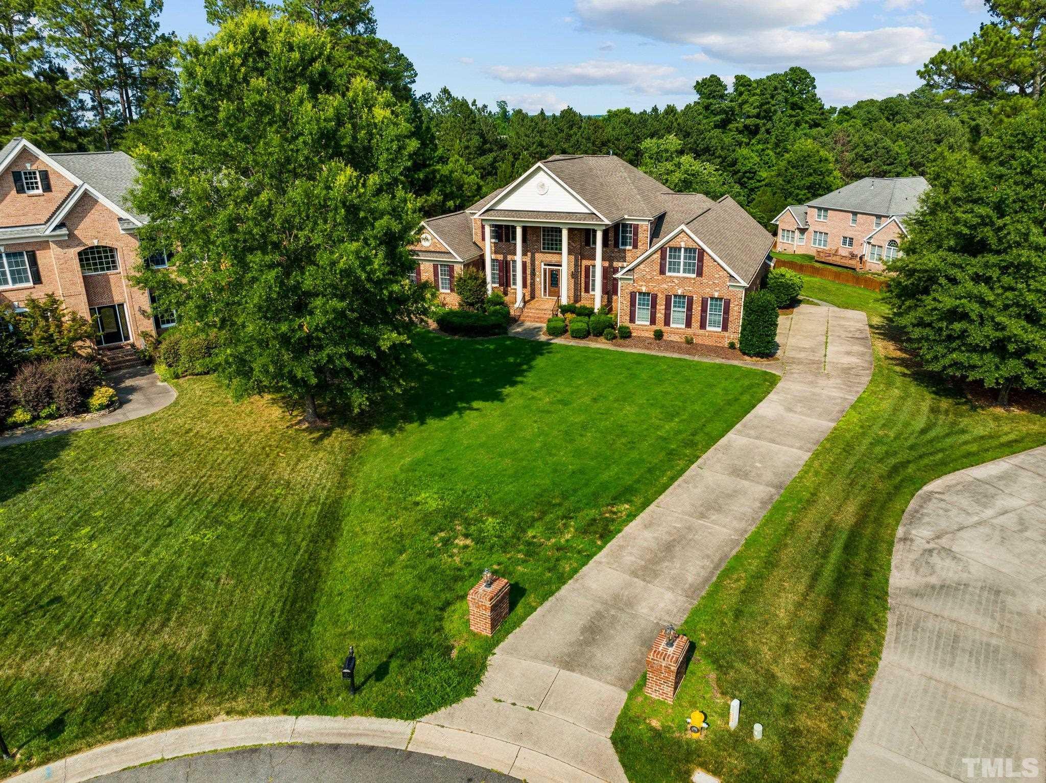 9501 Bluemont Court Raleigh, NC 27617 - Photo 19 of 85 a aerial view of a house with a yard