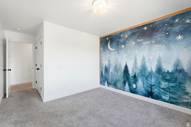 338 Windy Rdg Drive Smithfield, UT 84335 - Photo 29 of 63 Interior room featuring a decorative wall mural with a forest and night sky design