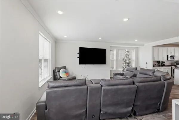 a view of a hallway with white walls