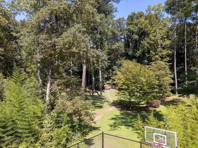 a view of outdoor space and green space
