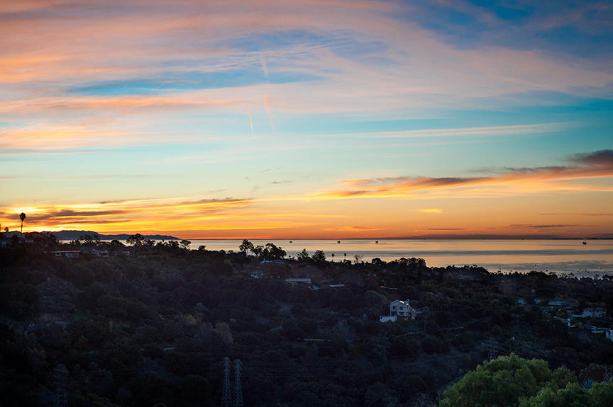 a view of an ocean and beach
