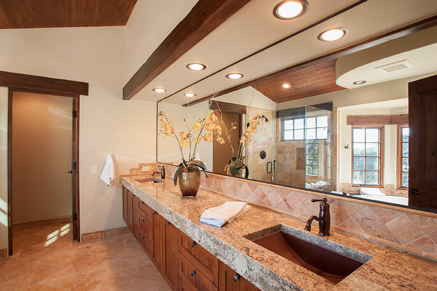 20 Alisal Road Santa Barbara, CA 93103 - Photo 15 of 32 a bathroom with a double vanity sink and a mirror