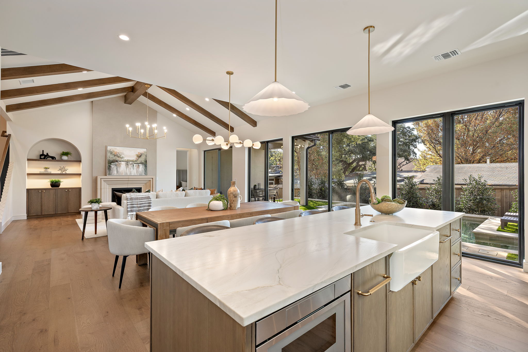 2705 Warren Street Austin, TX 78703 - Photo 13 of 39 a large white kitchen with a large window